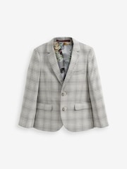 Grey Check Jacket Skinny Fit Suit (12mths-16yrs) - Image 6 of 9