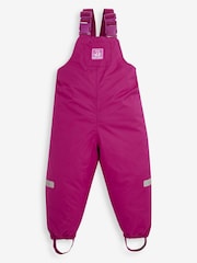 JoJo Maman Bébé Berry Pink Pack-Away Waterproof Dungarees - Image 1 of 3