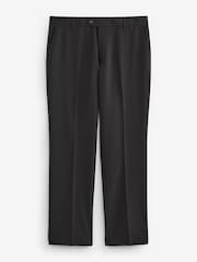 Black Machine Washable Plain Front Smart Trousers - Image 1 of 3