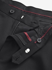 Black Machine Washable Plain Front Smart Trousers - Image 2 of 3