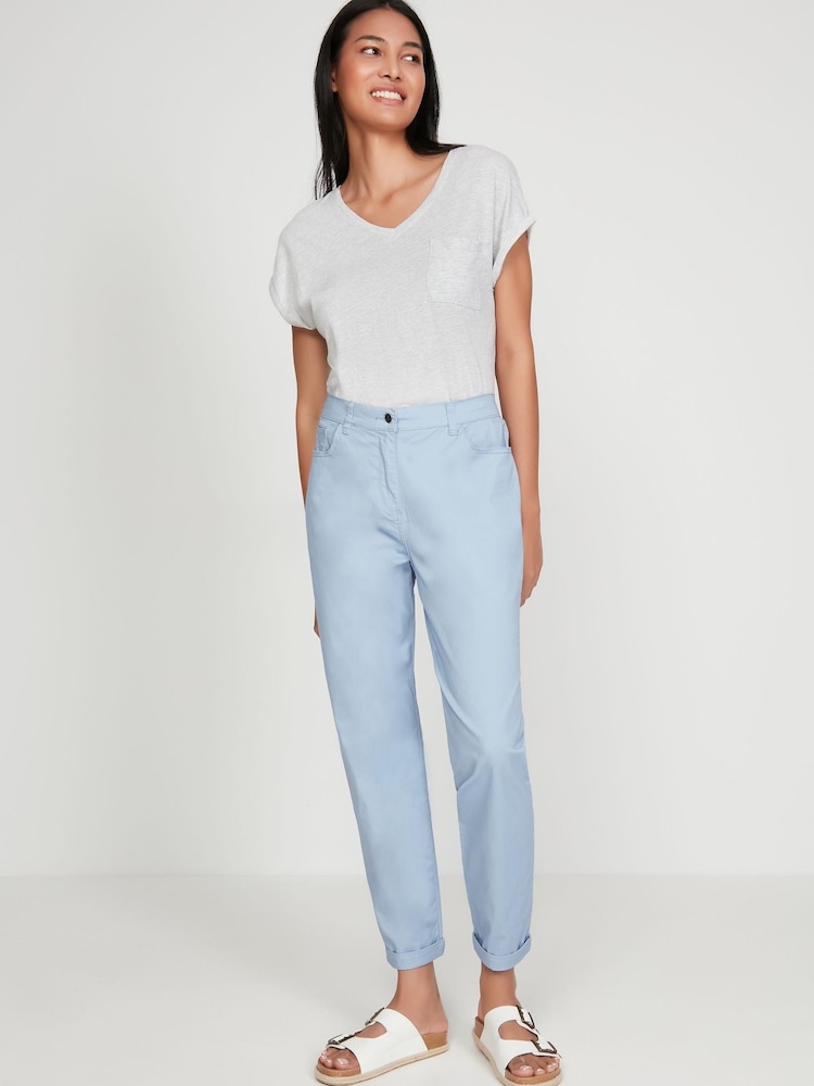 M&Co Blue Stretch Chino Trousers - Image 1 of 3