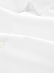 White Slim Fit Double Cuff Easy Care Oxford Shirt - Image 6 of 6