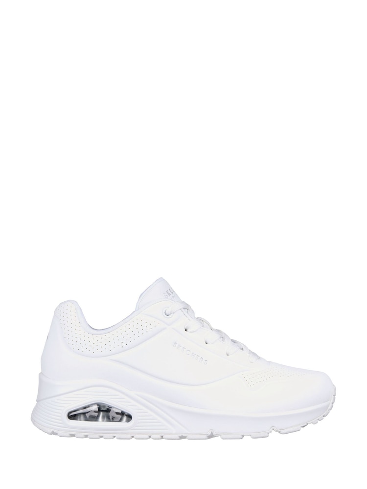 Skechers White light Womens Standard Fit Uno Trainers - Image 1 of 5