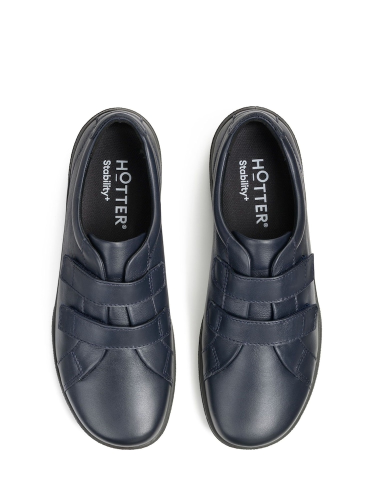 Hotter Blue Wide Fit Leap II Touch-Fastening Shoes - Image 4 of 4 Hotter Blue Wide Fit Leap II Touch-Fastening Shoes - Image 4 of 4