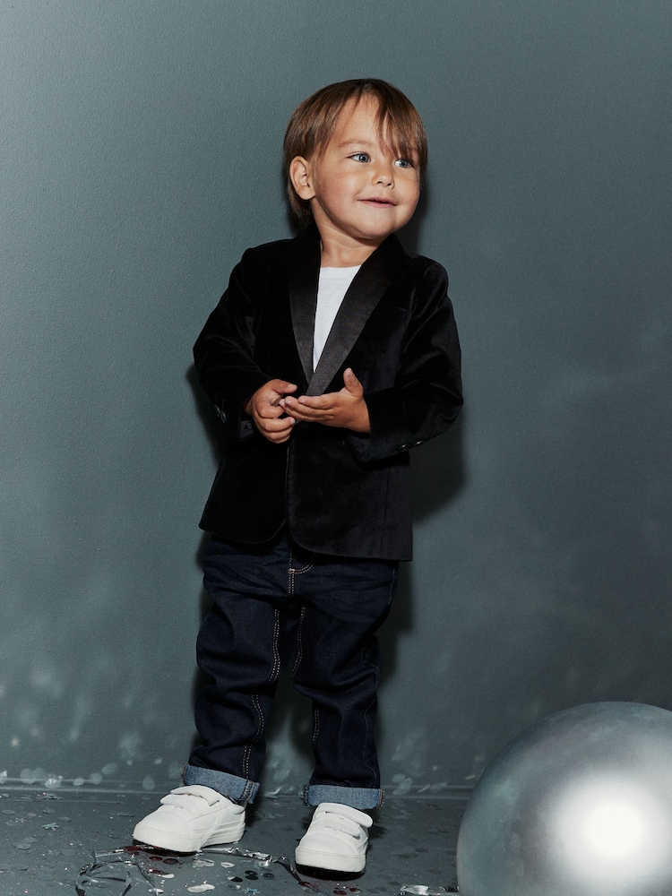 Black Velvet Blazer (3mths-9yrs) - Image 1 of 1