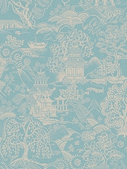 Graham & Brown Green Basuto Duck Egg 10M Wallpaper - Image 2 of 3