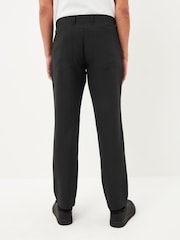 Black Jean Style Slim Fit Machine Washable Plain Front Smart Trousers - Image 3 of 8