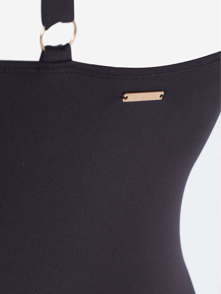Mint Velvet Black Textured Tummy Control One Shoulder Swimsuit - Image 5 of 5 Mint Velvet Black Textured Tummy Control One Shoulder Swimsuit - Image 5 of 5