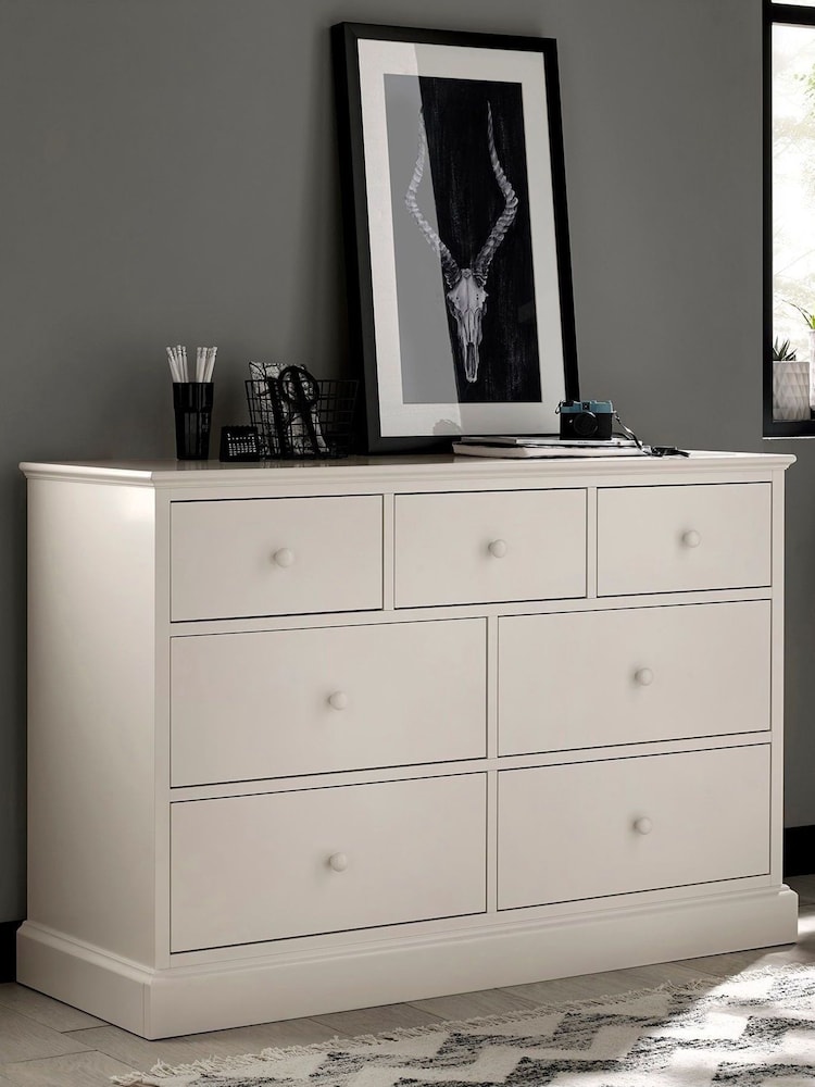 Bentley Designs White Ashby 3-4 Drawer Chest - Image 1 of 3