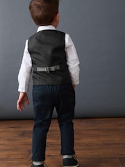 Grey Dogtooth Waistcoat, Shirt, Trousers & Bow Tie Set (3mths-9yrs) - Image 2 of 9