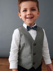 Grey Dogtooth Waistcoat, Shirt, Trousers & Bow Tie Set (3mths-9yrs) - Image 3 of 9
