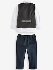 Grey Dogtooth Waistcoat, Shirt, Trousers & Bow Tie Set (3mths-9yrs) - Image 6 of 9