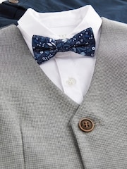 Grey Dogtooth Waistcoat, Shirt, Trousers & Bow Tie Set (3mths-9yrs) - Image 8 of 9