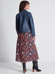 Sonder Studio Navy Premium Quilted Leather Jacket - Image 1 of 4