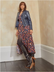 Sonder Studio Navy Premium Quilted Leather Jacket - Image 2 of 4