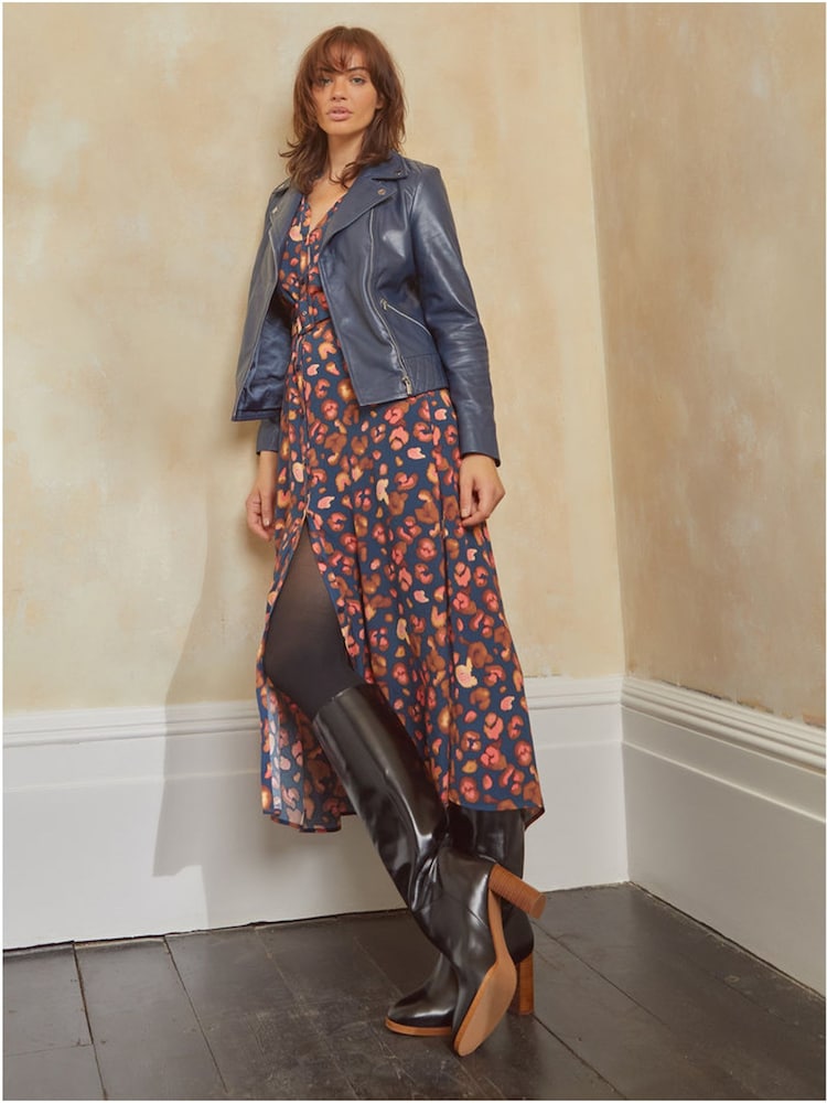 Sonder Studio Navy Premium Quilted Leather Jacket - Image 2 of 4