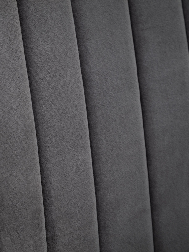Julian Bowen Grey Kahlo Velvet Swivel Office Chair - Image 7 of 7