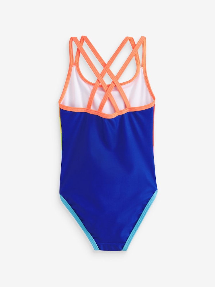 Little Bird by Jools Oliver Multi Rainbow Swimsuit - Image 2 of 4