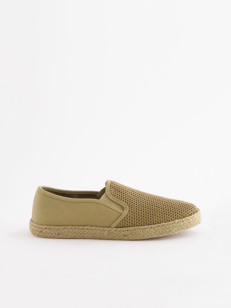 Stone Natural Mesh Espadrille Shoes - Image 3 of 6