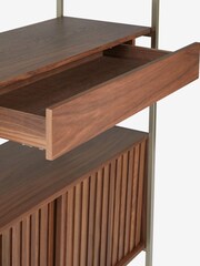 Jasper Conran London Brown Belgrave Walnut Shelving Unit - Image 3 of 5