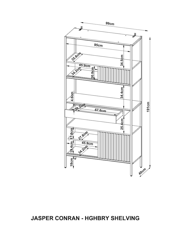 Jasper Conran London Brown Belgrave Walnut Shelving Unit - Image 5 of 5