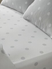 Catherine Lansfield Brushed Spot Reversible Fitted Sheet - Imaginea 1 din 2