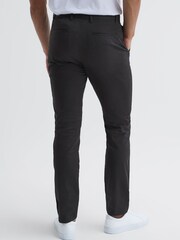 Reiss Charcoal Pitch Washed Slim Fit Chinos - Image 5 of 6
