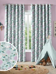 Sara Miller Pale Blue Riverbank Tales Made To Measure 100% Cotton Curtains - Image 1 of 9