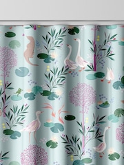 Sara Miller Pale Blue Riverbank Tales Made To Measure 100% Cotton Curtains - Image 8 of 9