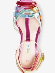 Rainbow Weave Strap Wedge Sandals - Image 4 of 8