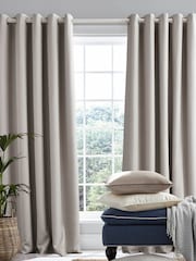 Laura Ashley Stephanie Eyelet Blackout Lined  Eyelet Curtains - Image 2 of 3