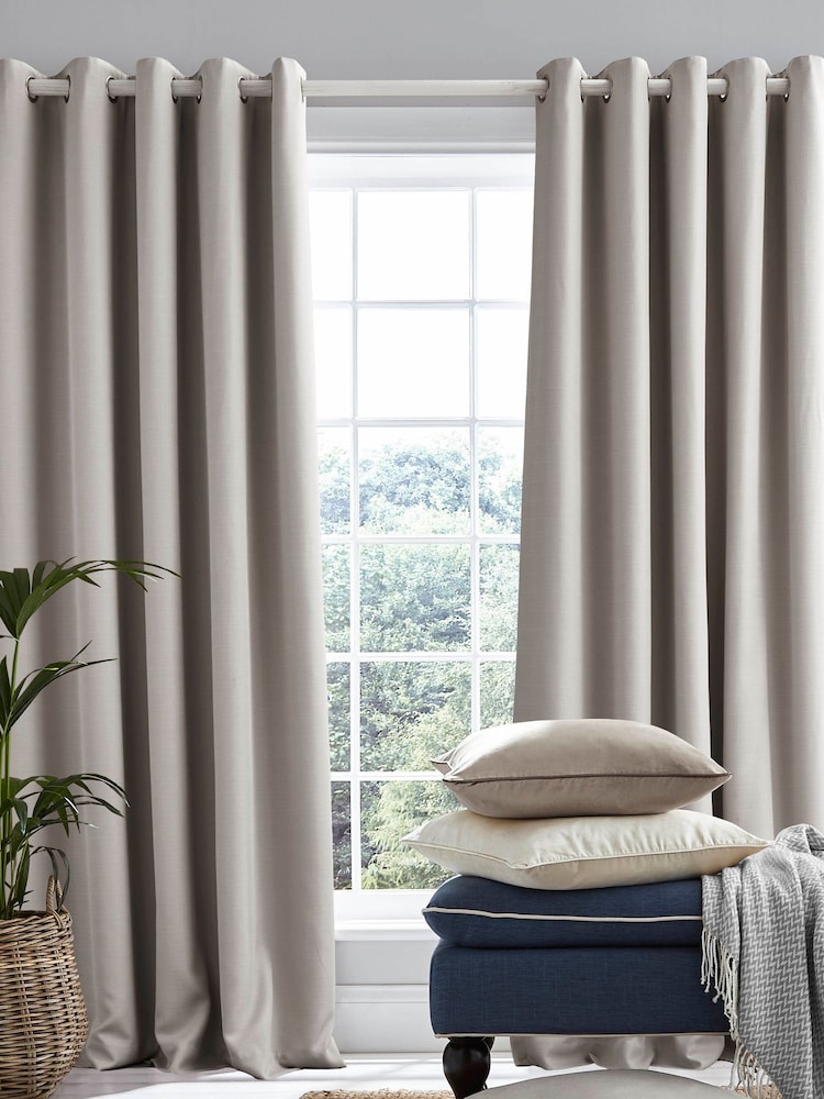 Laura Ashley Stephanie Eyelet Blackout Lined  Eyelet Curtains - Image 2 of 3