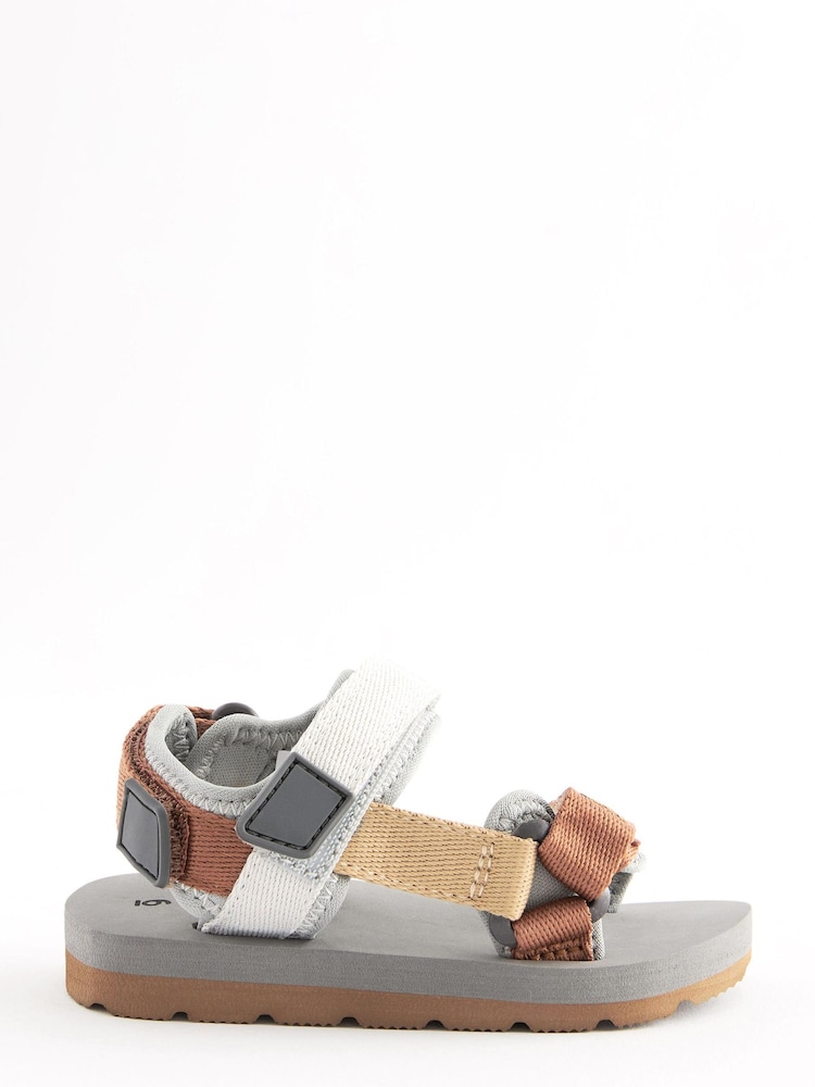 Minerals Colourblock Touch Fastening Adjustable Strap Tape Trekker Sandals - Image 2 of 5 Minerals Colourblock Touch Fastening Adjustable Strap Tape Trekker Sandals - Image 2 of 5