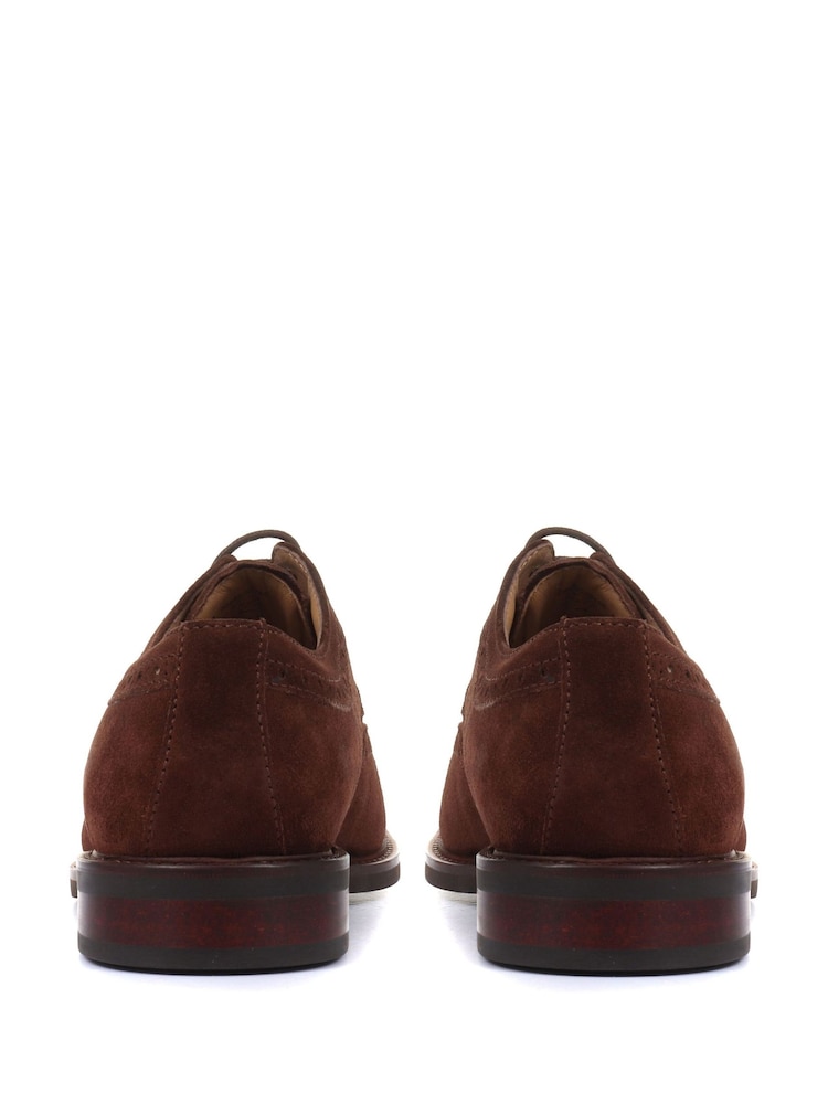 Коричневый - Jones Bootmaker Longwood Suede Derby Brogues - Image 1 of 5
