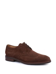 Коричневый - Jones Bootmaker Longwood Suede Derby Brogues - Image 2 of 5