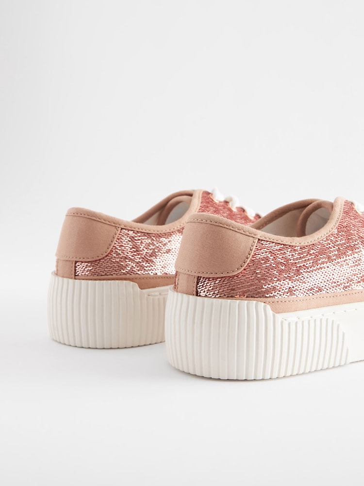 Rose Gold Chunky Trainers - Image 3 of 6