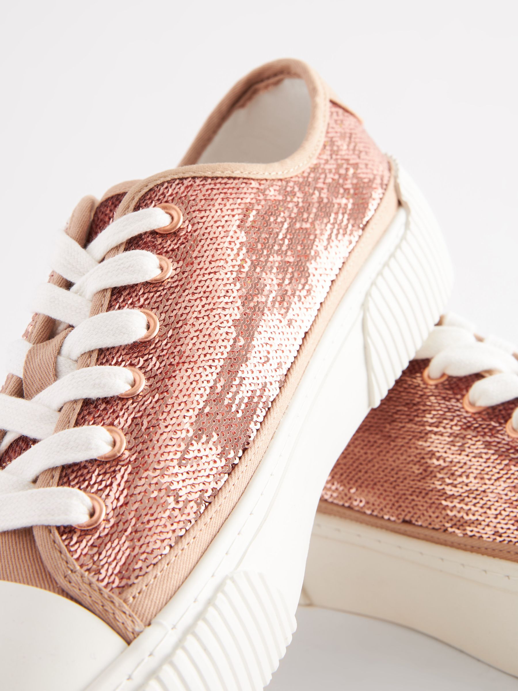 Girls rose gold trainers on sale