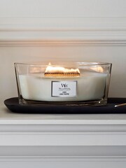 Woodwick White Ellipse Linen Candle - Image 1 of 2
