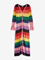 Olivia Rubin Pink Zuri Stripped Knitted Dress - Image 6 of 6