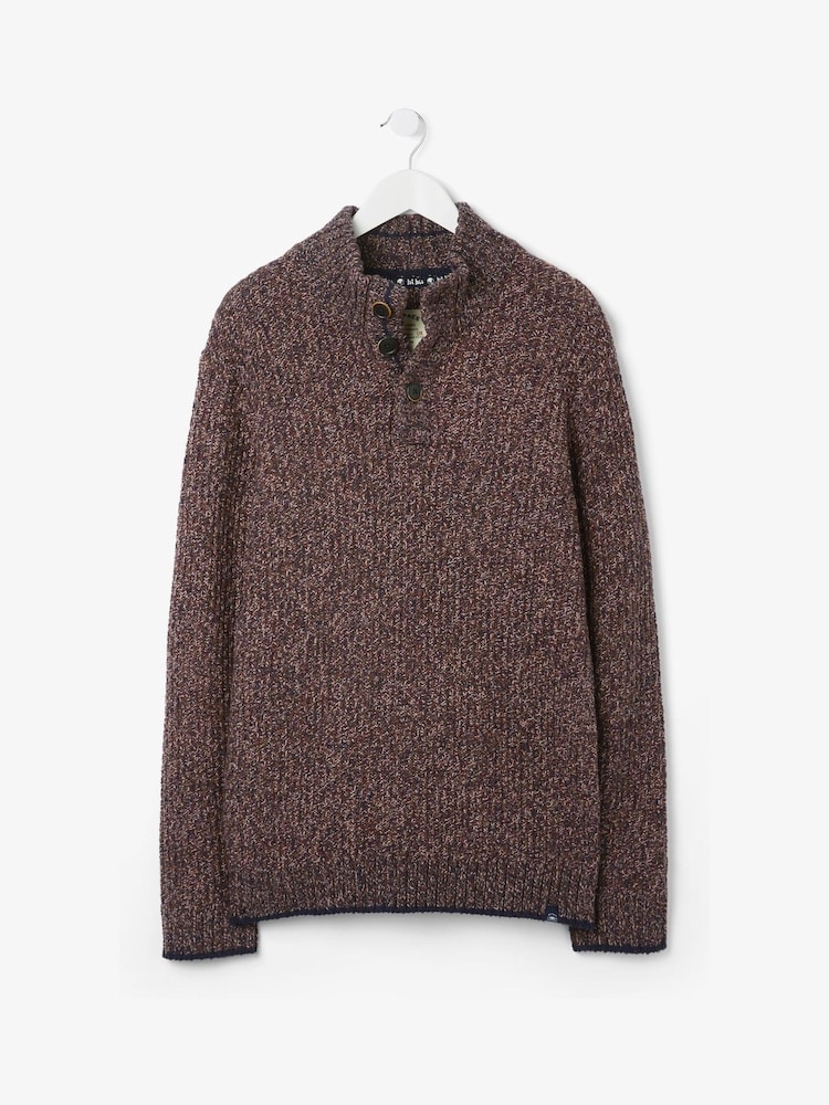FatFace Red Hove Twist Half Neck Jumper - Image 1 of 1