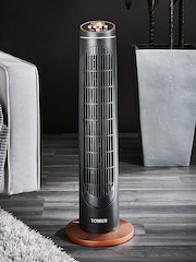 Tower Black 2 Hour Timer 3 Speeds Oscillation Fan - Image 1 of 8