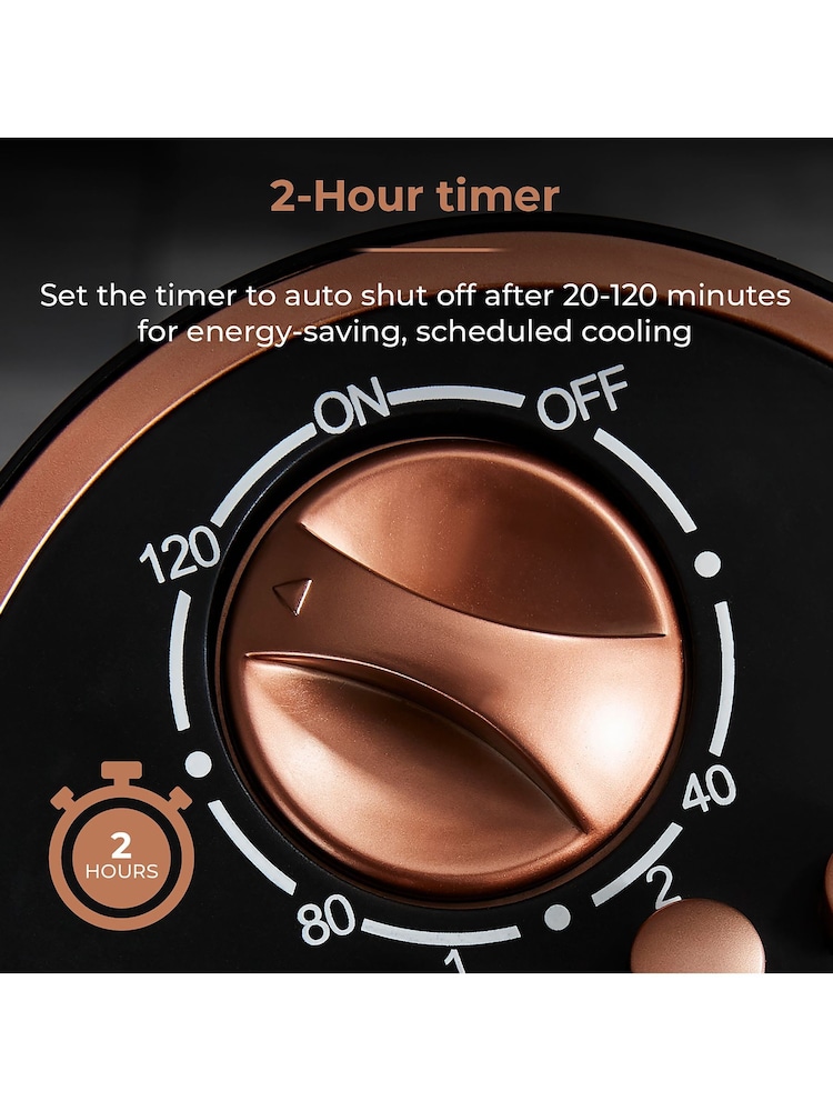 Tower Black 2 Hour Timer 3 Speeds Oscillation Fan - Image 2 of 8