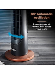 Tower Black 2 Hour Timer 3 Speeds Oscillation Fan - Image 5 of 8