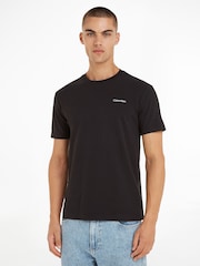 Calvin Klein Black Micro Logo T-Shirt - Image 1 of 4