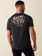 Ariat Grey American Bison Short Sleeve T-Shirt - Image 2 of 5