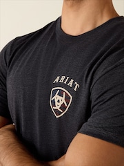 Ariat Grey American Bison Short Sleeve T-Shirt - Image 4 of 5