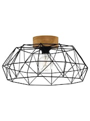 Eglo Black Padstow 1 Light Industrial Ceiling Light - Image 3 of 5