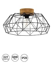 Eglo Black Padstow 1 Light Industrial Ceiling Light - Image 5 of 5
