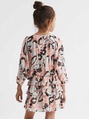 Reiss Blue Print Kayla 4-9 yrs Printed Ruffle Dress - Image 5 of 6
