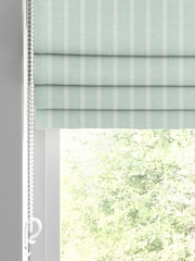 Laura Ashley Green Burnsall Stripe Made To Measure Roman Blinds - Image 2 of 6